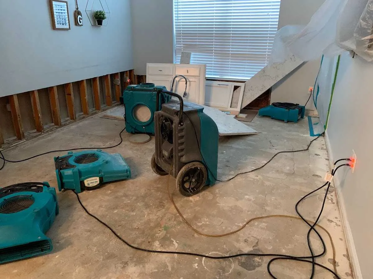 Dehumidifier in flood-cut room for Water Extraction & Removal in Conover